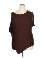 Assorted Brands Women Brown Short Sleeve Top 4X Plus
