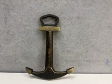 Vintage Brass Anchor Bottle Opener Corkscrew 2 Piece Nautical Bar Set 5&rdquo;