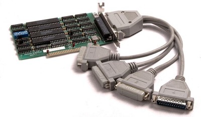 ISA DB37 Industrie Interface Karte GOLDSTAR mit Adapter 4 x RS-232 DB25 Board