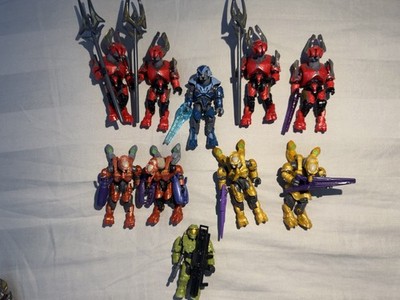 Halo Mega Blocks Figures Convenant Fireteam Spartan, Lot of 10