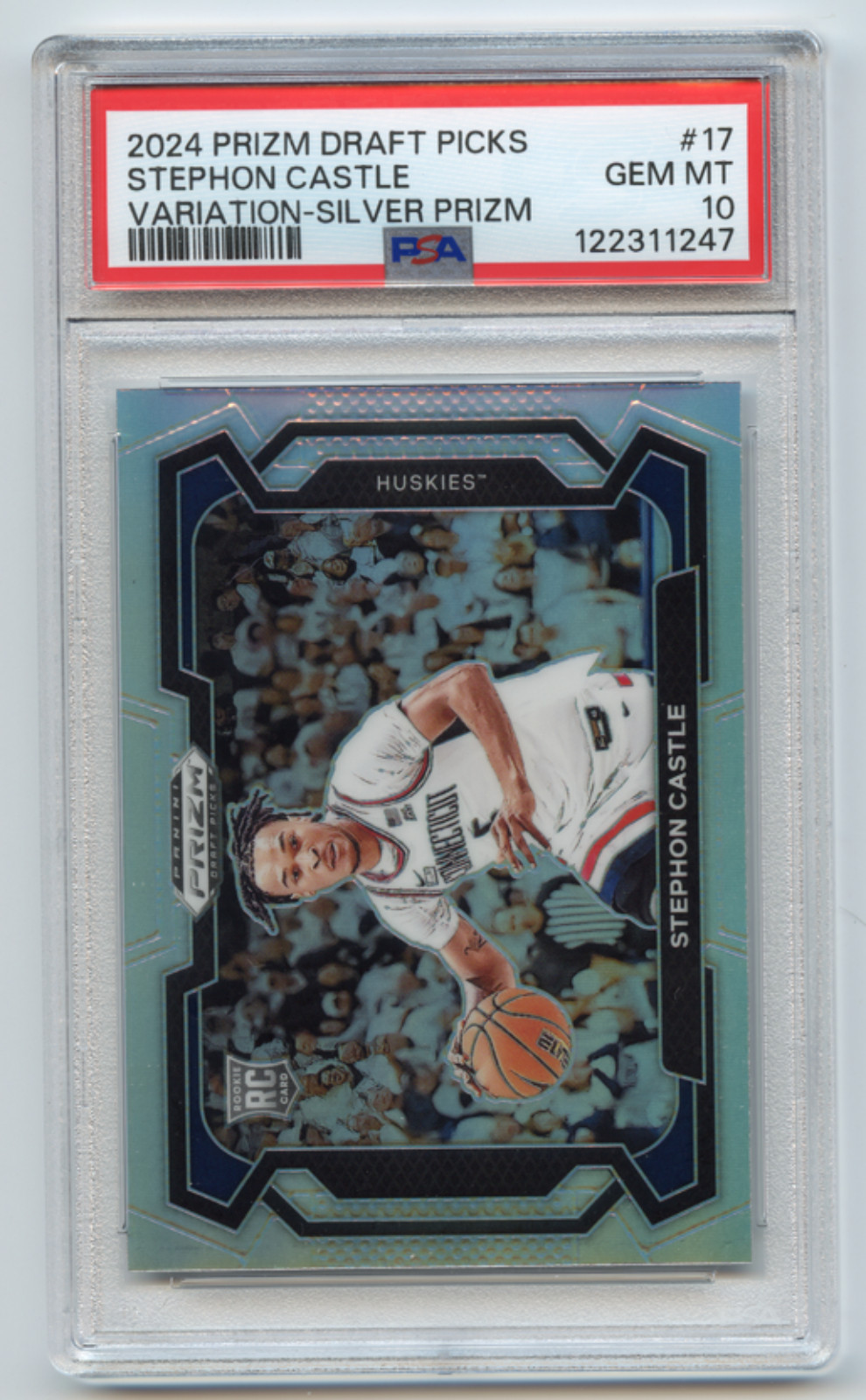 2024 Panini Prizm Draft  - Stephon Castle #17 Silver Prizm Variations PSA 10
