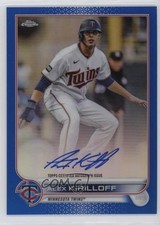 2022 Topps Chrome Veteran Blue Refractor /150 Alex Kirilloff #CVA-AK Auto 4d3