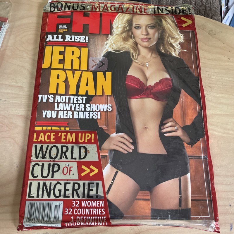 FHM Magazine, December 2006, Jeri Ryan, FHM Lingerie World Cup
