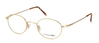 Titan Flex 3666 20 Herren Damen Brille Titan Oval Gold