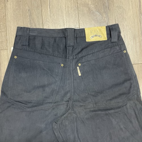 Pantaloncini jeans vintage Karl Kani uomo taglia 34 blu piatto davanti made USA NUOVI CON ETICHETTE - Foto 4 di 11
