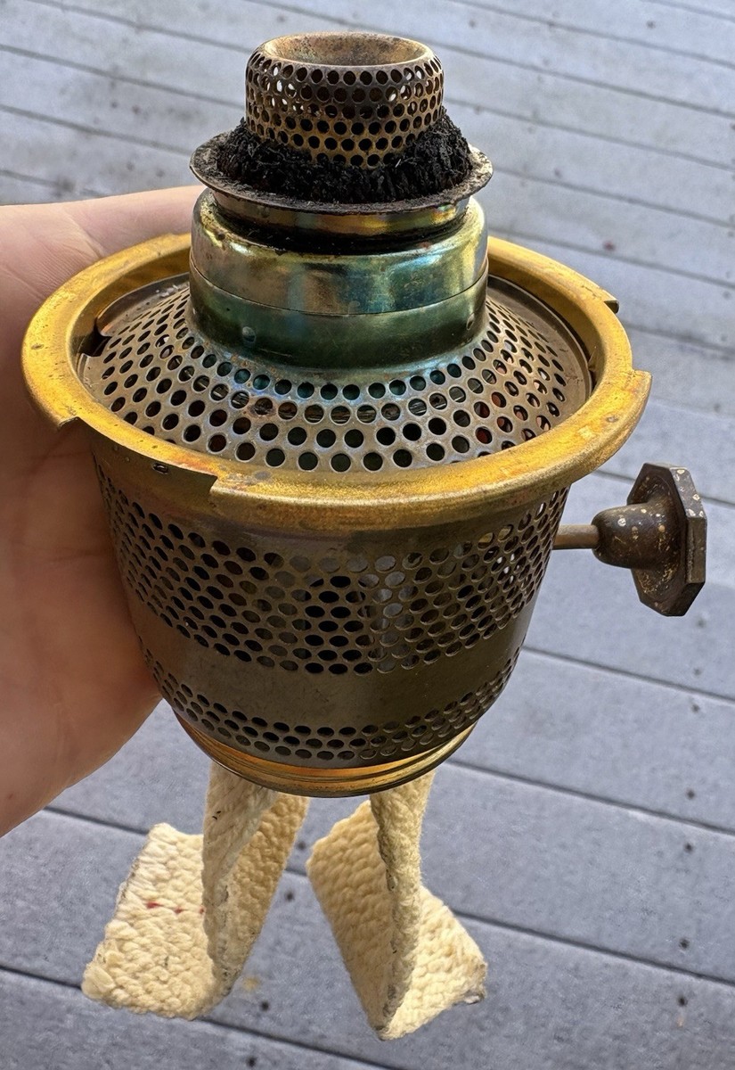 Vintage Aladdin Model 23 Kerosene Oil Lamp Brass BURNER & Flame