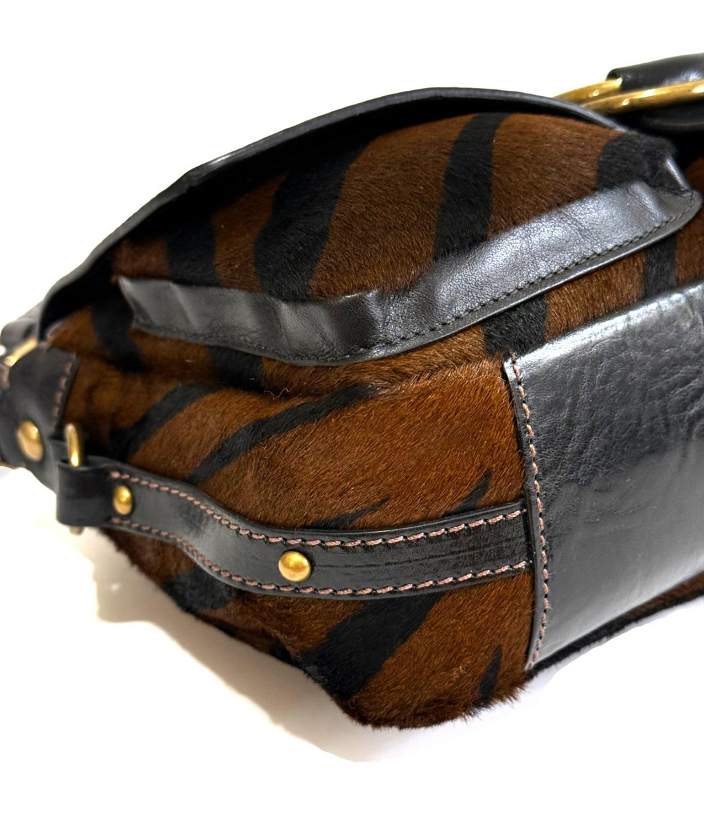 RARE COACH LTD Y2K CHELSEA FIELD POCKET HAIRCALF ZEBRA STRIPE