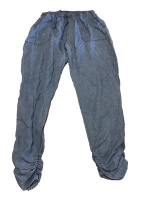 THREAD SUPPLY Women's Size X Ruched Pants Pocket Jogger Chambray Drawstring