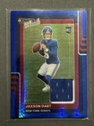 2025 Panini Donruss Optic Donruss Threads Jaxson Dart #DTBH-JDT Blue Prizm RC