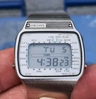 Vintage Seiko A358-5000 LCD Gents Watch/Seiko Strap/New Batt/Setting Problem/VGC