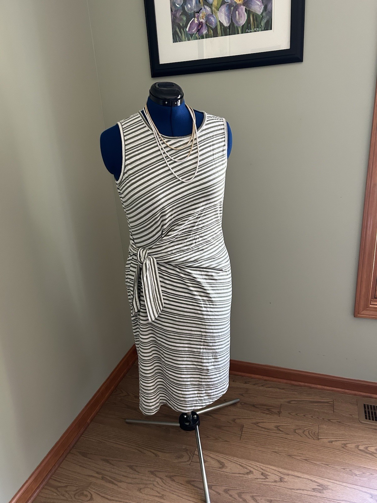 TALBOTS Side Tie Tank Dress, Size Large