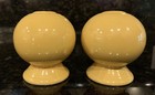 Fiesta Fiestaware Vintage Yellow Salt And Pepper Shakers w/ Original Corks. — photo 1