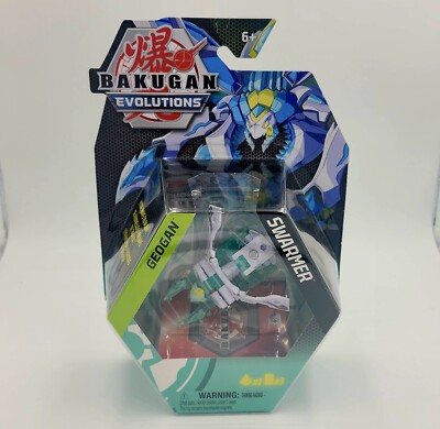 Bakugan Evolutions Geogan SWARMER , Collectible Action Figure with Trading Cards