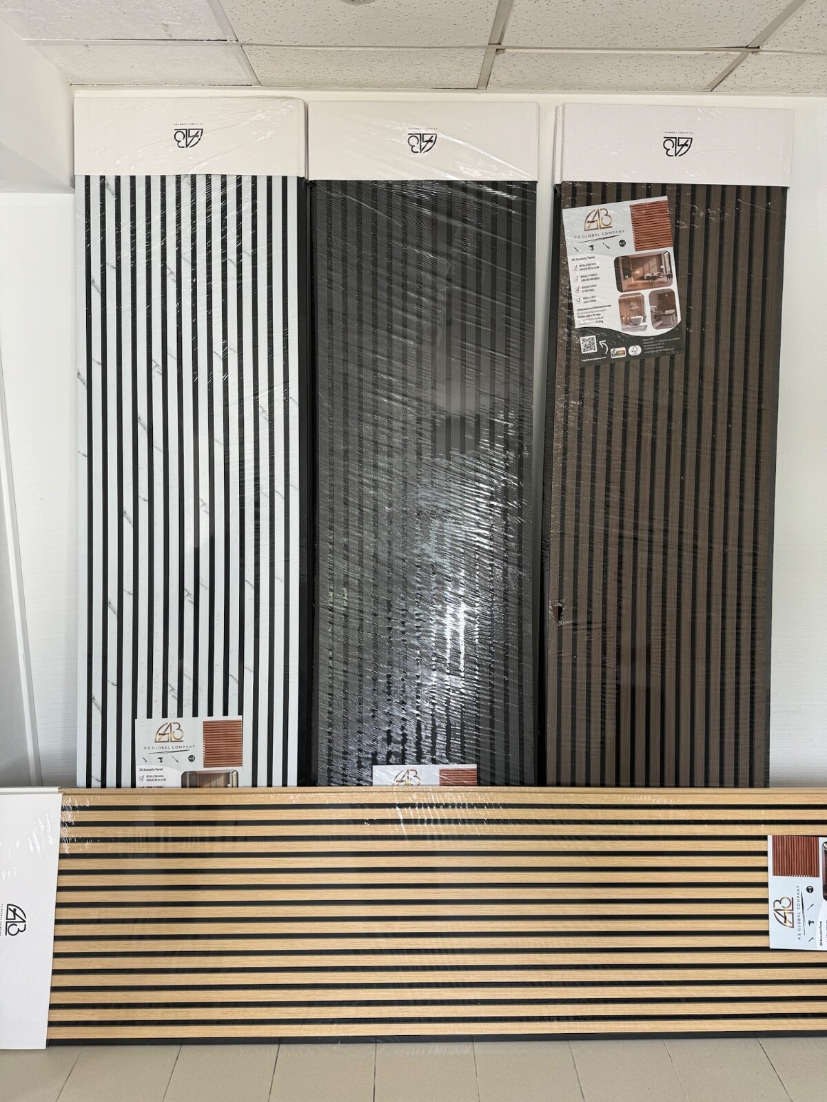Panneaux acoustiques haut de gamme en lattes de chêne clair 240x60 cm