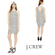 NEW J Crew Tulip Print Halter Neck Dress  size 2