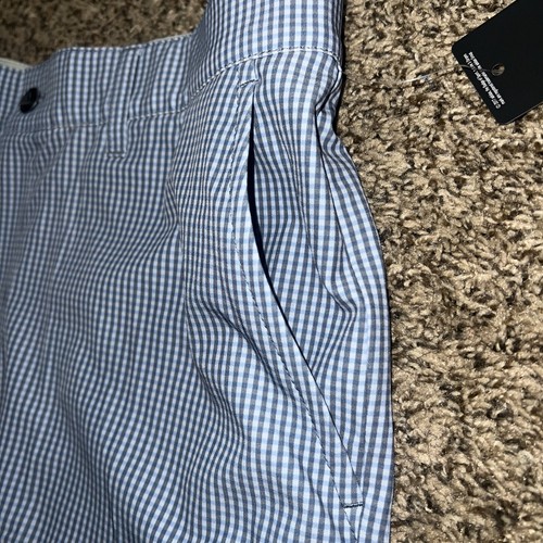 Adidas Ultimate365 Herren blau kariert Gingham bedruckt gewebt Golfshorts Größe 36 - Bild 6 von 10