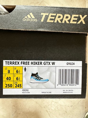 ZAPATOS DE SENDERISMO ADIDAS TERREX FREE HIKER GORE-TEX ZAPATILLAS MUJER GY6134 - REINO UNIDO 6,5 - Imagen 10 de 10