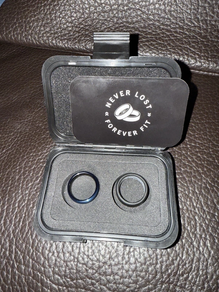 Anillo The Ridge azul alpino tungsteno 6 mm redondeado tamaño 8,5 con anillo de silicona y estuche Foto 3 de 3