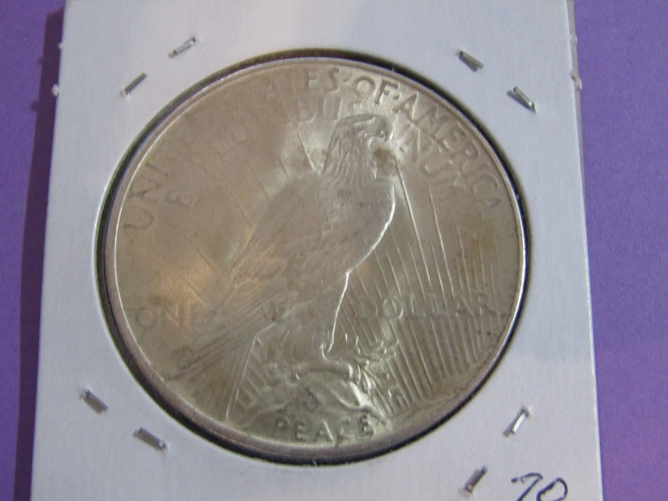 1922-P Peace Silver Dollar- Error "Rolled in Slag" #1 - AU+++ - Image 3 of 3