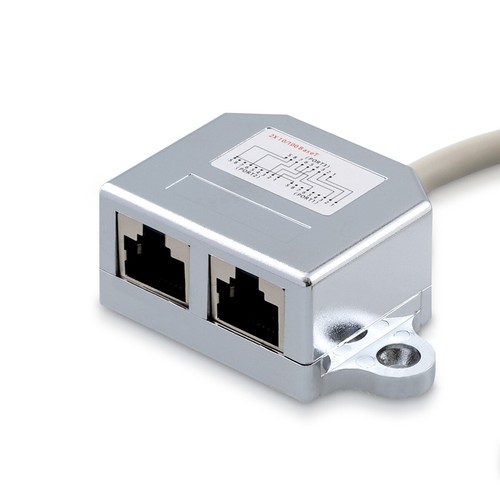 2x adattatore splitter sdoppiatore cavo rete LAN 1x RJ45 2x presa ethernet RJ45 - Photo 6/7