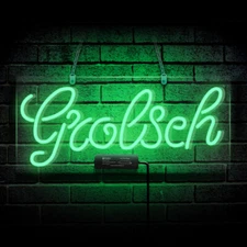 Grolsch Lite Brewery Neon Sign Light Home Room Wall Hanging Nightlight 20"x16"