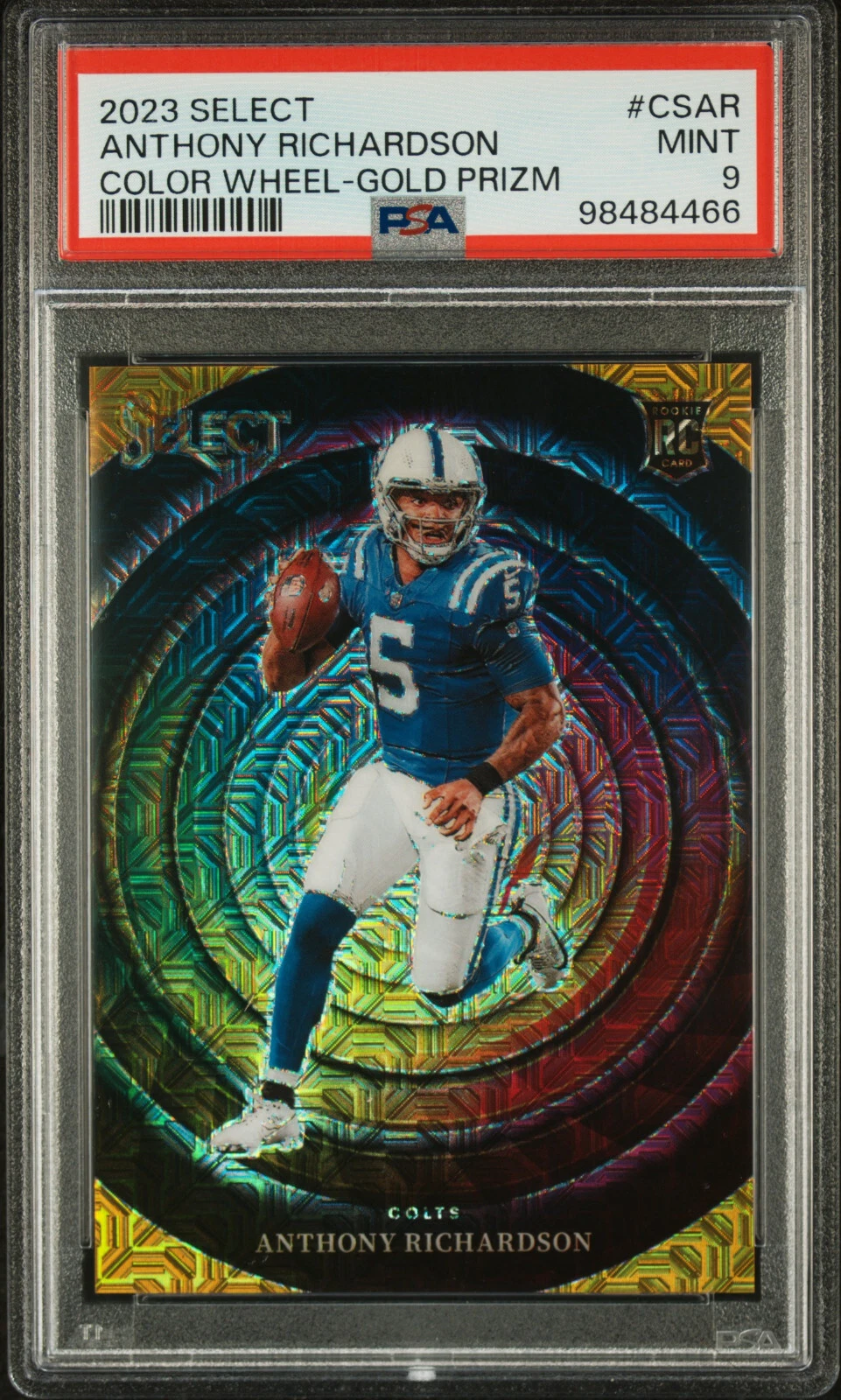 Anthony Richardson Panini Select Color Wheel #CSAR Gold Prizm