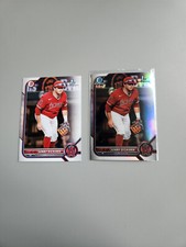 Sonny DiChiara Bowman Chrome 1st Prospect Paper Lot of 2 DVS 1890