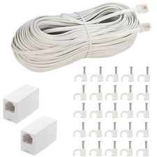 Phone Extension Cord 66 Ft Phone Cord Telephone Cable with Standard RJ11Plug ...