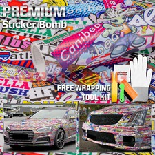 Sticker Bomb Vinyl Wrap Decal Film Graffiti Cartoon Jdm Usdm Sheet Diy Hf