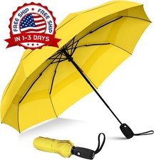 Paraguas Para Lluvia Y Viento Grande Resistentes Sombrilla De Hombre Mujer NUEVO