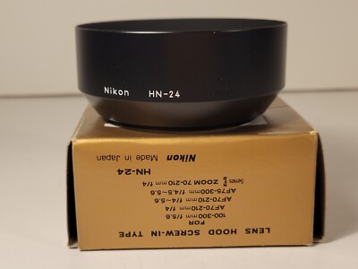vhbw Pare-Soleil Compatible avec Nikon Nikkor AF 70-210mm f/4-5.6D, AF 75-300mm f/4.5-5.6 Objectif 62mm - Cache Noir, métal, Rond, 8,2 cm