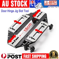 Door Hinge Jig Slot Tool Slotting Locator Hole Opener Drill Bit Woodworking Kit