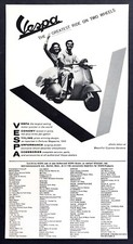 1961 Vespa Motor Scooter photo "Greatest Ride on Two Wheels" vintage print ad