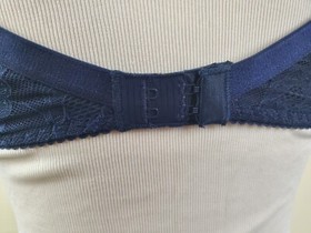 Lise Charmel Women Blue Soir De Venise Bra Size 34E Navy LACE Underwire Full Cup