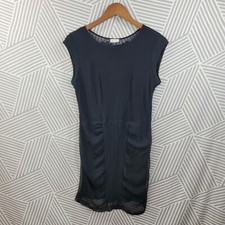 Silence Noise size 8 Layered Mini Cocktail Dress sheath Gauze mesh Floral LBD