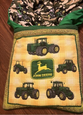 New Homemade John Deere Tractor Quillow (Pillow w/ 6ft long quilt inside!)