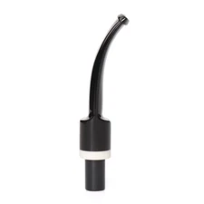Black Bent Saddle Stem Mouthpiece Replacement For Tobacco Pipe Horn Ring