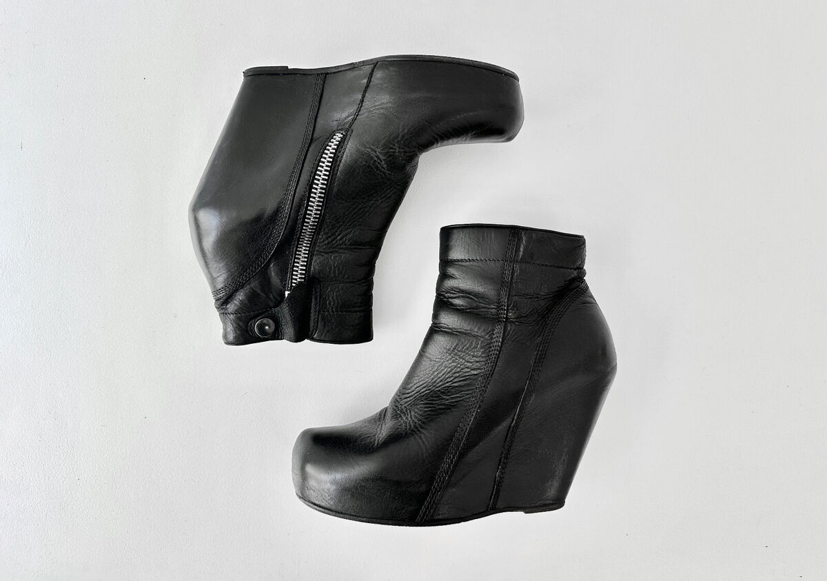 Rick Owens Archival Sidezip Wedge Heel Hidden Platform | EU Rick Owens Archival Sidezip Wedge Heel Hidden Platform | EU