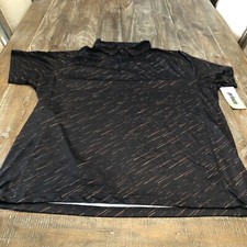 Prince Men's Fashion Splatter Tennis Polo Black XL