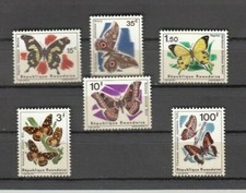 RUANDA, 1966 Schmetterlinge 147-52 A **, (30533)