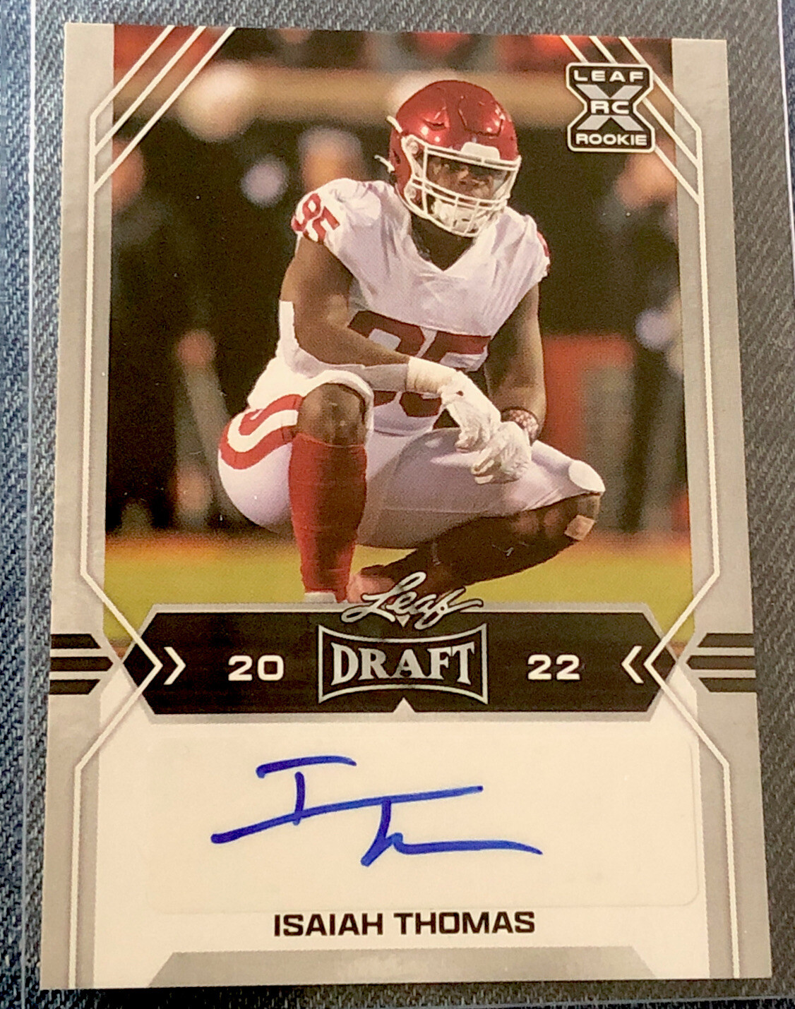 Isaiah Thomas RC 2022 Leaf Draft XRC Rookie Auto Oklahoma Sooners BA