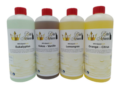 Düfte für den Whirlpool - 4 x 1 Liter - Eukalyptus, Kokos-Vanille, ,, (22,48 /L)