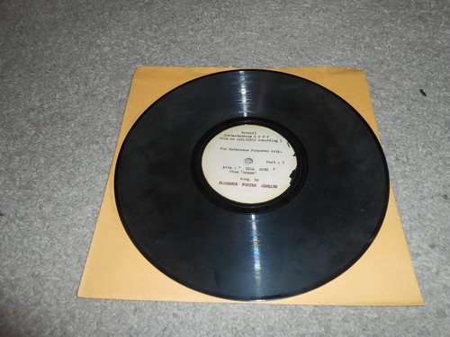 FLORENCE FOSTER JENKINS-LAKME-BELL SONG-10" 78 RPM VINYL-REFERENCE-TEST PRESSING - Picture 2 of 3