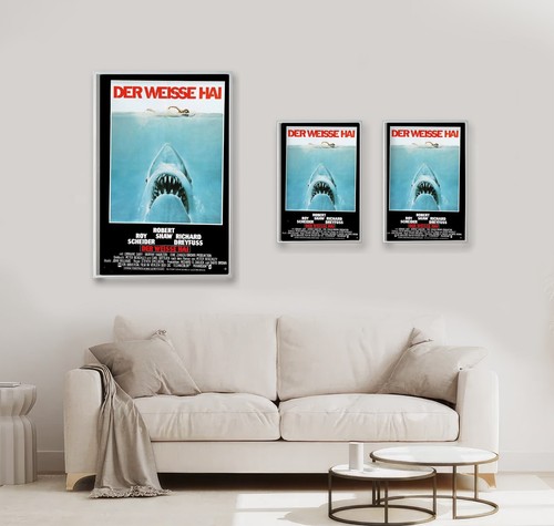 1975 Jaws German Version Classic Movie Poster 11x17 or 24x26 Inch Size - Picture 2 of 4