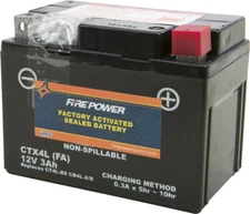 FIRE POWER CTX4L-BS Sealed AGM Battery for 16-25 HONDA CRF125F CRF 125F