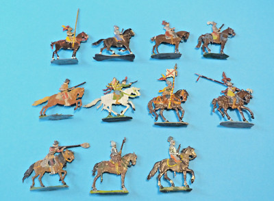 Lot De 30 Figurines étain Zinnfiguren - Hallebardiers / Lanciers Espagnols - Moyen Âge - 30mm