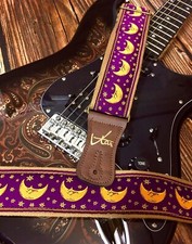 The Purple Moon Bass / Guitar Strap - Vtar Vegan Guitar Straps