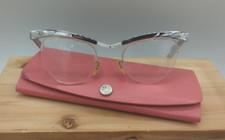 Bausch  Lomb 41/4-51/2 Alum. Eyeglass Frames GF 20-46 Vintage Chrome 1950's