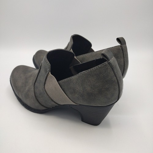 Croft & Barrow Ortholite Women's 9 Med Heeled Booties Slip On Shoes Gray 86449 - Picture 3 of 13