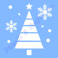 CHRISTMAS TREE STENCIL SNOWFLAKES TEMPLATES SNOWFLAKE CRAFT PAINT PATTERN NEW